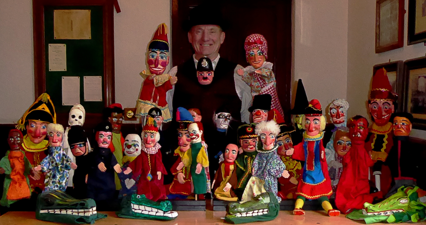 Collection of Punch and Judy puppets