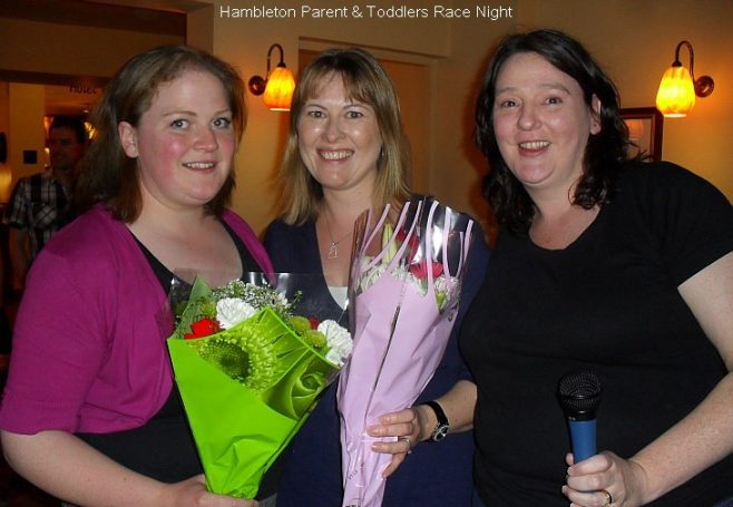 Organisers receiving flowers