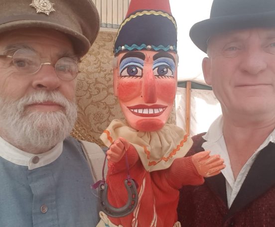 Mr Punch with a re-enactor