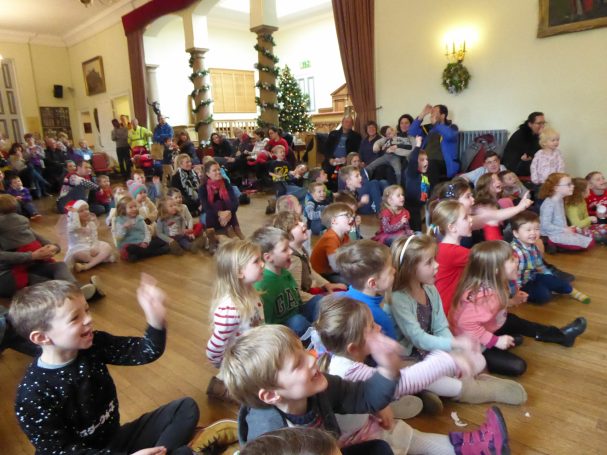 Children watching the Christmas show