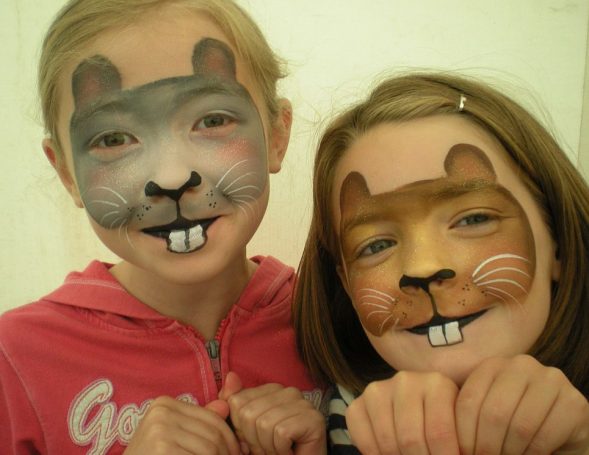 Mice faces painted by Hazel