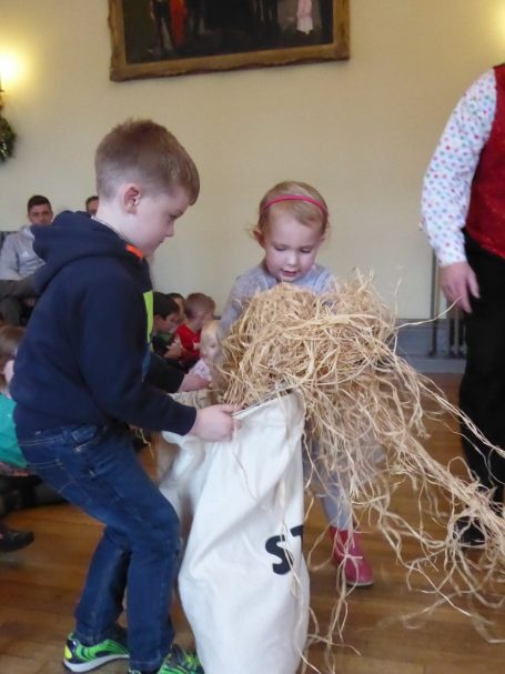 Bagging up the straw