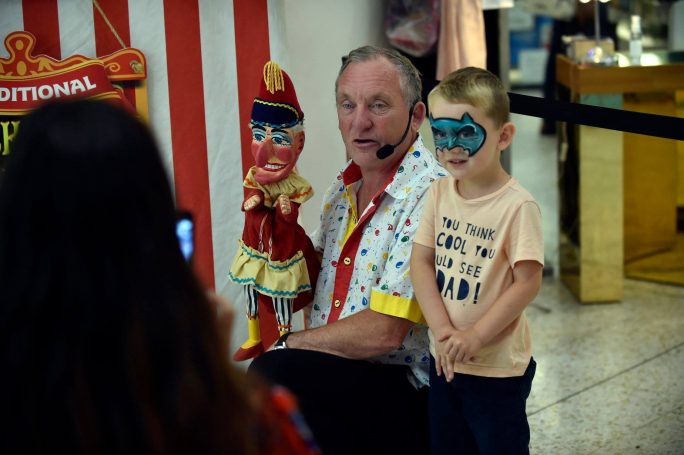 Boy with Mr Punch